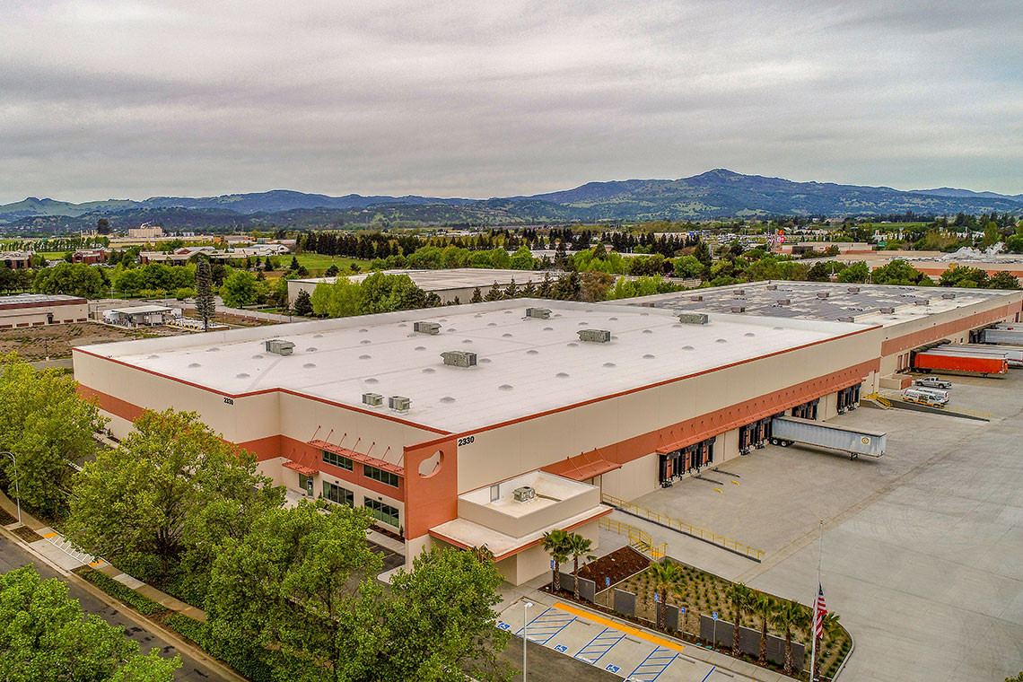 Photo of the Jelly Belly warehouse expansion construction